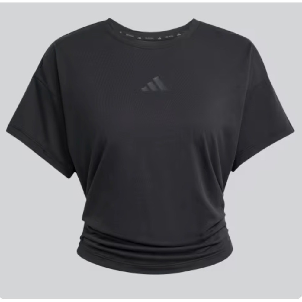 Adidas Training Power Tee Black Oversized Climacool Cropped T-Shirt XL JX1190